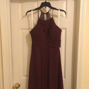 Azazie Ginger Cabernet Size 8